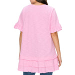 Creda Cotton Ruffled Sleeves Top