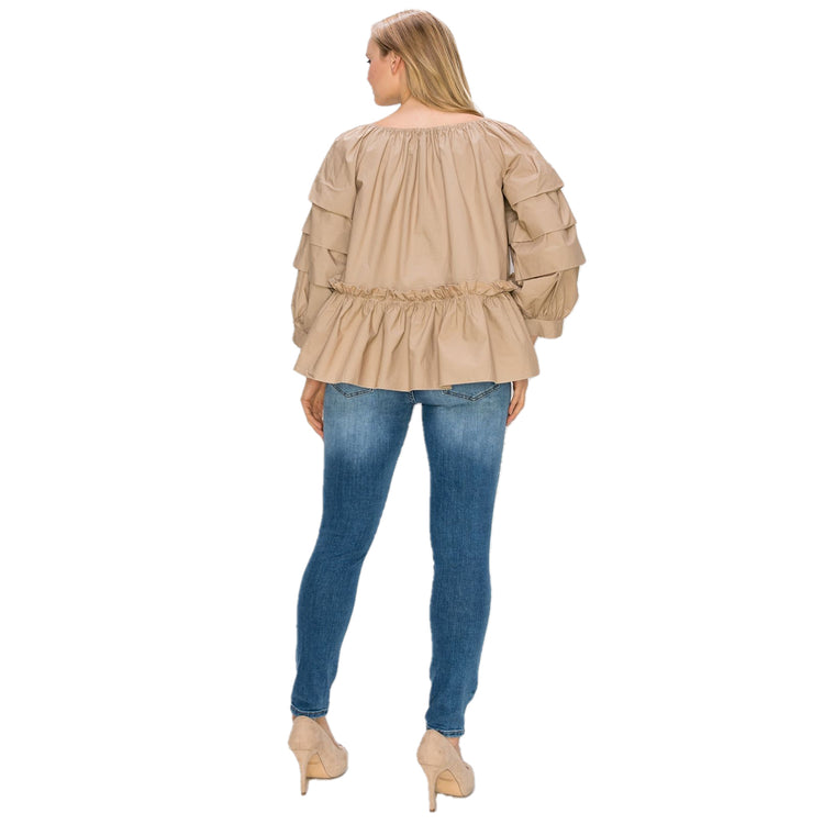 Wahnna Cotton Ruffled Top