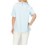 Rinna Diamond Studded Collar Top