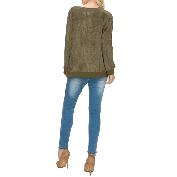 Practical Alisa Suede Top