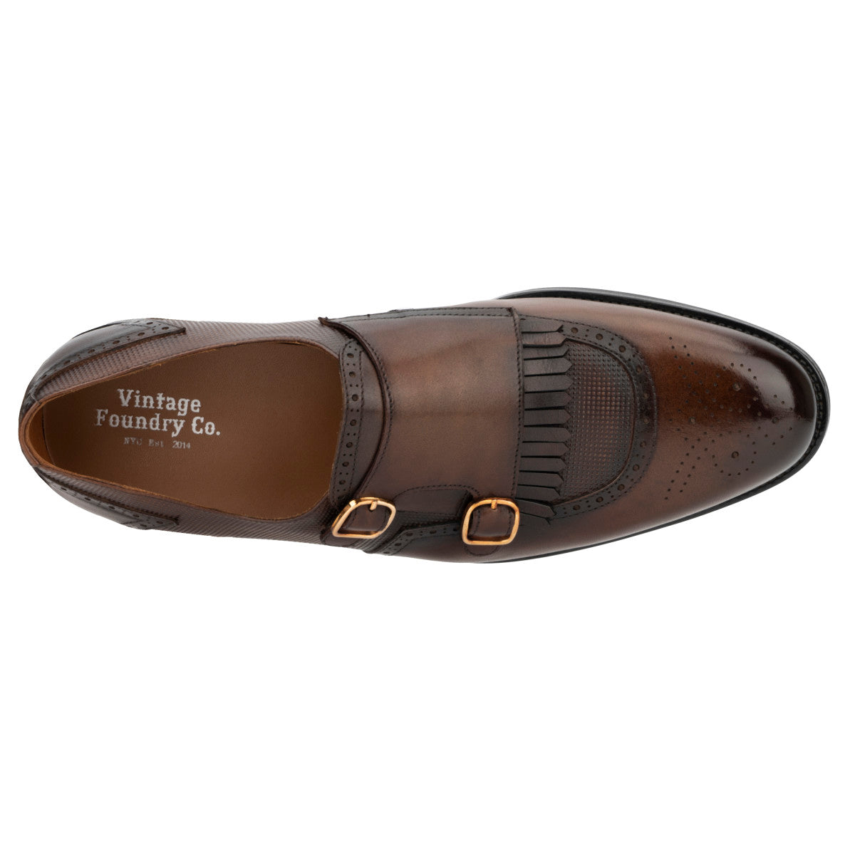  Vintage Foundry Co. Bolton Men's Monk Shoe - Brown - Bonton