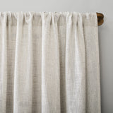 Wallis Crosshatch Slub Textured Linen Blend Sheer Rod Pocket Curtain Panel