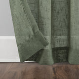 Burlap Weave Linen Blend Tab Top Curtain