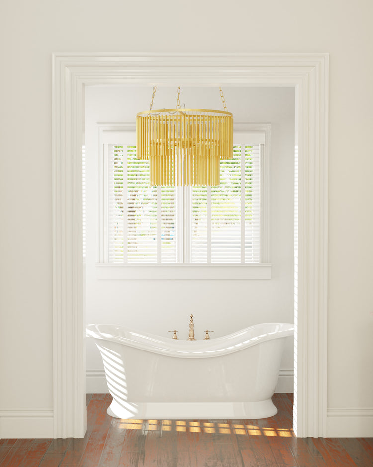 Harmony Two-Tier Brass Statement Chandelier