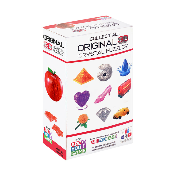 3D Crystal Puzzle - Apple (Red): 44 Pcs