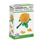 3D Crystal Puzzle - Rose (Yellow): 44 Pcs