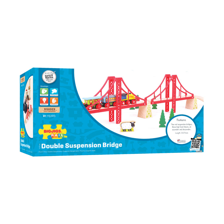 Rail Wooden Double Suspension Bridge