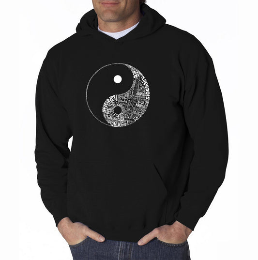 Word Art Hooded Sweatshirt - Yin Yang
